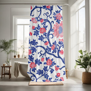 Reizende wilde florale dekorative auffallende duschvorhang