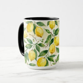 Reizende Zitronen Frühjahrs-Kaffeetasse Tasse