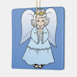 Reizender blauer Engel Keramikornament