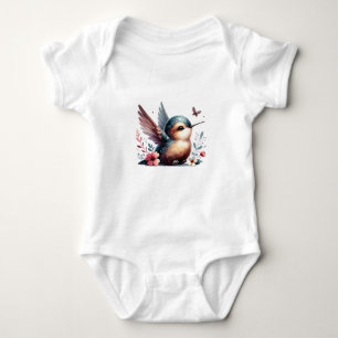 Reizender Blumenkolibri Baby Strampler