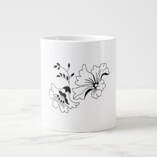 Reizender Blumenmuster-Kunstkaffeebecher Jumbo-Tasse