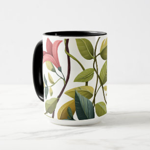 Reizender Blumenprint-Kaffeebecher Tasse