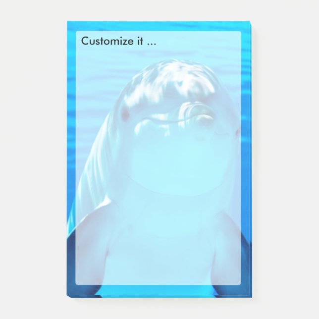 Reizender Delphin-Unterwasserseeleben Post-it Klebezettel (Vorderseite)