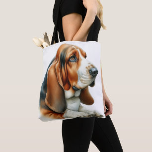 REIZENDER DREIFARBIGER BASSET-HOUND-HUND