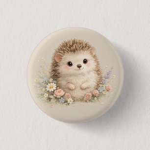 Reizender europäischer Gartenigel Button