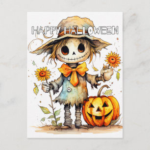 Reizender Festlicher Kleiner Vogelscheuche Postkarte