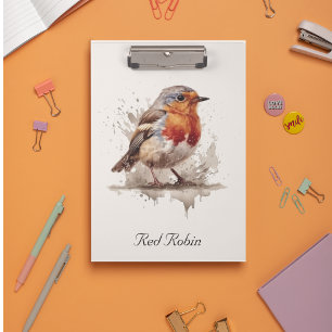 Reizender Gartenzaunkot robin, individuell Klemmbrett