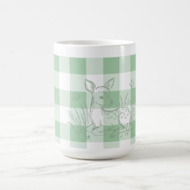 Reizender grüner Karo-Kaffeebecher Kaffeetasse