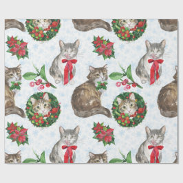 Reizender Katzenkranz Geschenkpapier