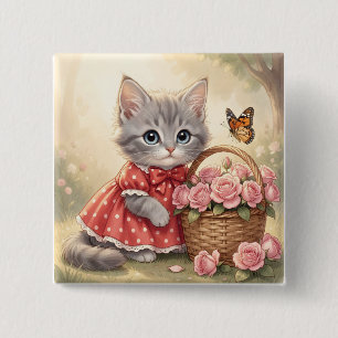 reizender Kittens-Knopf Button