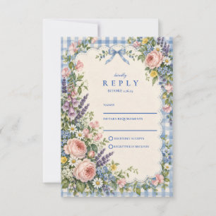 Reizender Landhausgarten-Hochzeit RSVP Karte