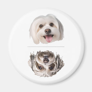 Reizender Malteser Hund Geschirrspüler Rein/Schmut Magnet