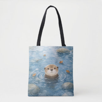 Reizender Otter-Wasserfarbendruck