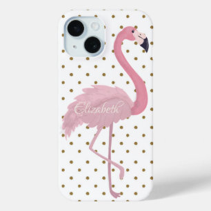 Reizender Rosa Flamingo, Punkte-Personalisiert Case-Mate iPhone Hülle