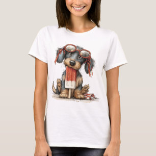 REIZENDER SOMMER-THEMEN-DACHSHUND-HUND T-Shirt