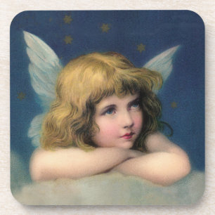 Reizender Weihnachts Vintage Engel Getränkeuntersetzer