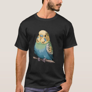 Reizender Wellensittich auf einem Ast sitzend T-Shirt