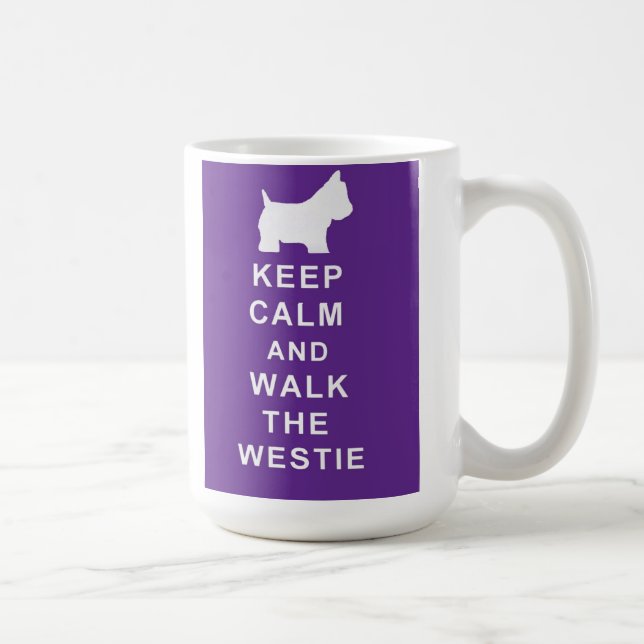 Reizender Westie behalten ruhigen Weg Westie Tasse (Rechts)
