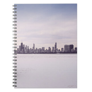 reizender Winter Chicago - Notizbuch Notizblock