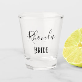 Reizendes Braut-Andenken Schnapsglas