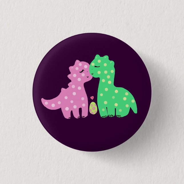 "Reizendes Dinos" Knopf Button (Vorderseite)
