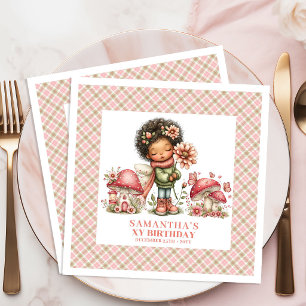 Reizendes Feen-Whimsy-Garten-Geburtstagsfeier Serviette