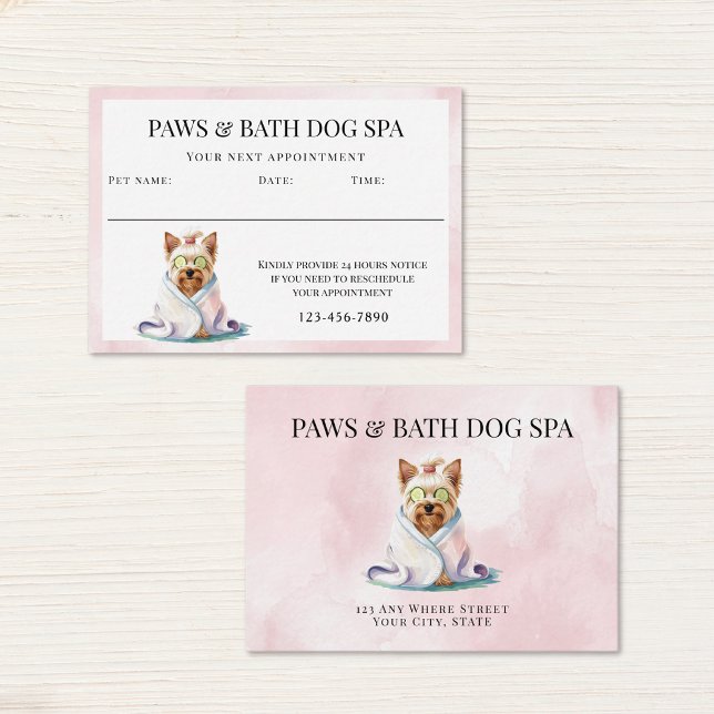 Reizendes Hunde-Spa-Wasserfarbe Terminkarte (Von Creator hochgeladen)