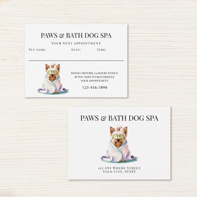 Reizendes Hunde-Spa-Wasserfarbe Terminkarte (Von Creator hochgeladen)