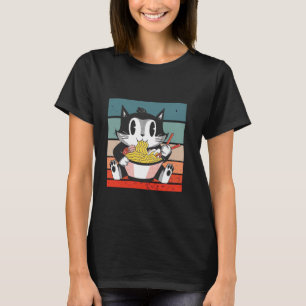 Reizendes Katzen-Ramen-Sushi-Straßenessen-Katzenkü T-Shirt