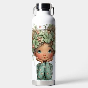 REIZENDES KLEINES IRISCHES MÄDCHEN MIT BLONDEN LOC TRINKFLASCHE
