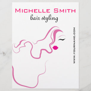 Reizendes Mädchenikonenrosahaar Flyer