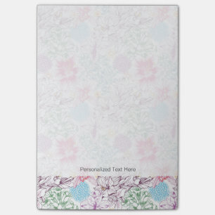 Reizendes Muster mit bunten Blumen Post-it Klebezettel