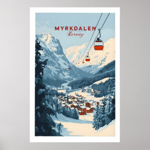 Reizendes Myrkdalen-Skiplakat 1 Poster