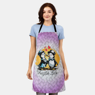 Reizendes Pinguin-Paar Schürze