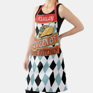 Reizendes Retro-Monogramm-Taco-Expertenkunstwerk Schürze