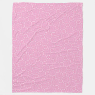 Reizendes Rosa Muster mit verbundenen Kreisen Fleecedecke