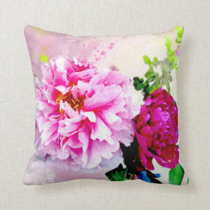 Reizendes rosa u. rotes kissen