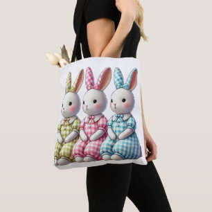 REIZENDES TRIO AUS GINGHAM-OSTERHASEN