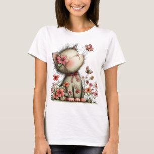 REIZENDES, VERWANDERTES SOMMERLICHES KÄTZCHEN T-Shirt