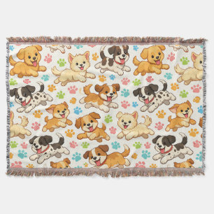 Reizendes Wasserfarbenmuster für Welpen (3) Decke