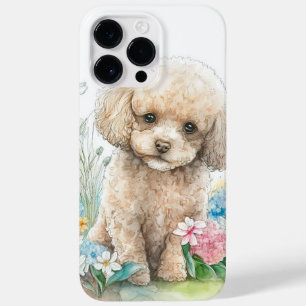 REIZENDES WATERCOLOR WEIßES POODLE WELPE HUND Case-Mate iPhone 14 PRO MAX HÜLLE