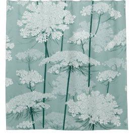 Reizendes Weiß der Königin-Annes der Spitze-| + Duschvorhang