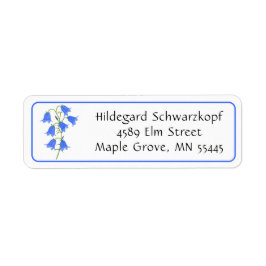 Reizvolle Blauglocken-Hochzeits-Rücksende-Adresset