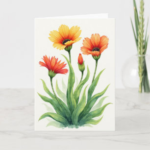 Reizvolle Blumen Ehefrau Grußkarte Karte
