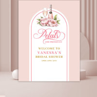 Reizvolle Blüten und Prosecco-Gold-Blush-Party-Ban