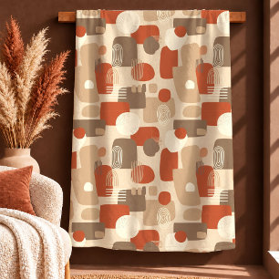 Reizvolle Boho-Formen Kupfer-Rost-Decke Geschenk D Fleecedecke