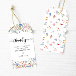 Reizvolle Bunte Blumige Hochzeitsdusche Danke Geschenkanhänger