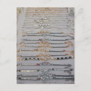Reizvolle Diamind-Schmuck Herz-Design Kunstkollekt Postkarte