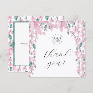 Reizvolle elegante Wisteria-Blüten Dankeskarte