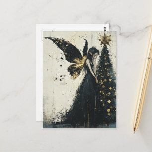 Reizvolle Fantasy-Weihnachtsfee Postkarte
